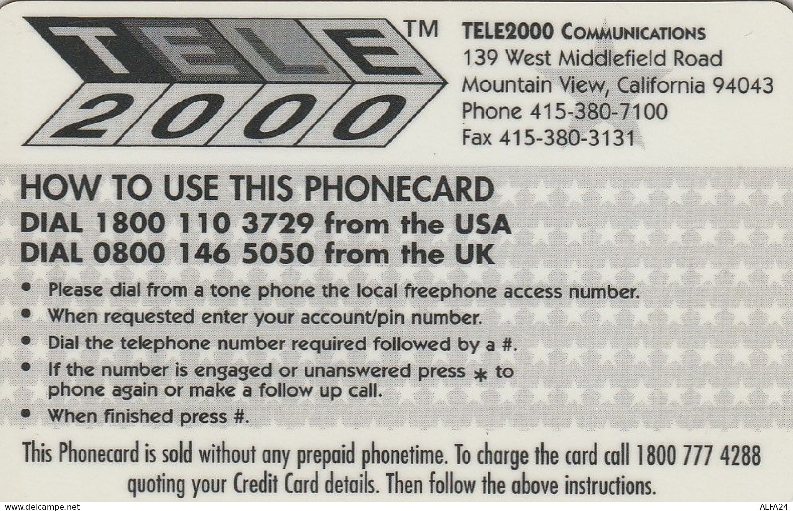 PREPAID PHONE CARD STATI UNITI DISNEY (CV4999 - Disney