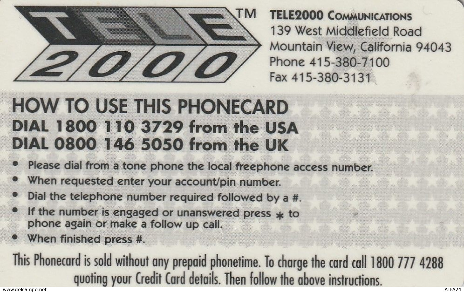 PREPAID PHONE CARD STATI UNITI DISNEY (CV4997 - Disney