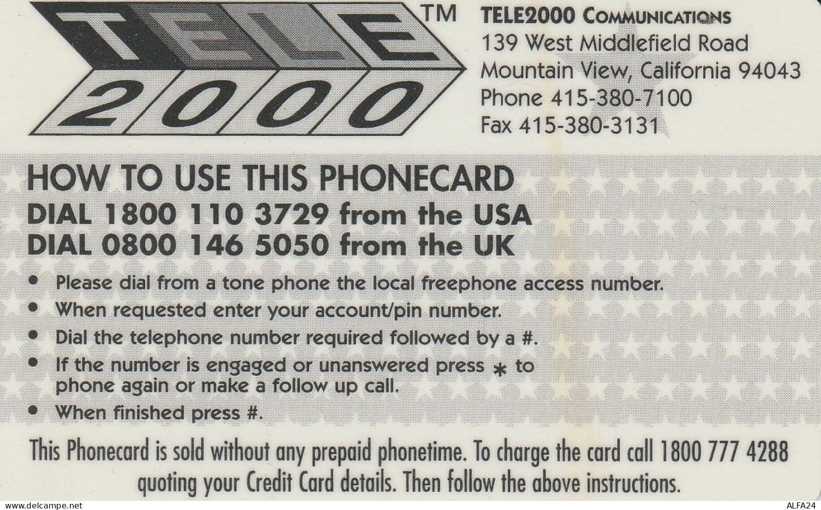 PREPAID PHONE CARD STATI UNITI DISNEY (CV4985 - Disney