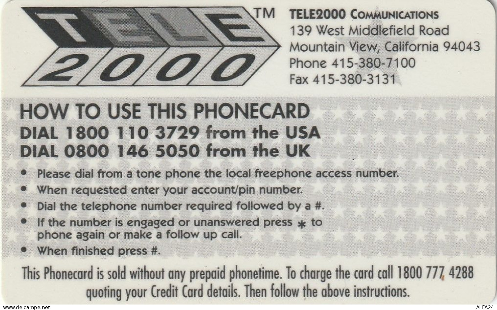 PREPAID PHONE CARD STATI UNITI DISNEY (CV4988 - Disney