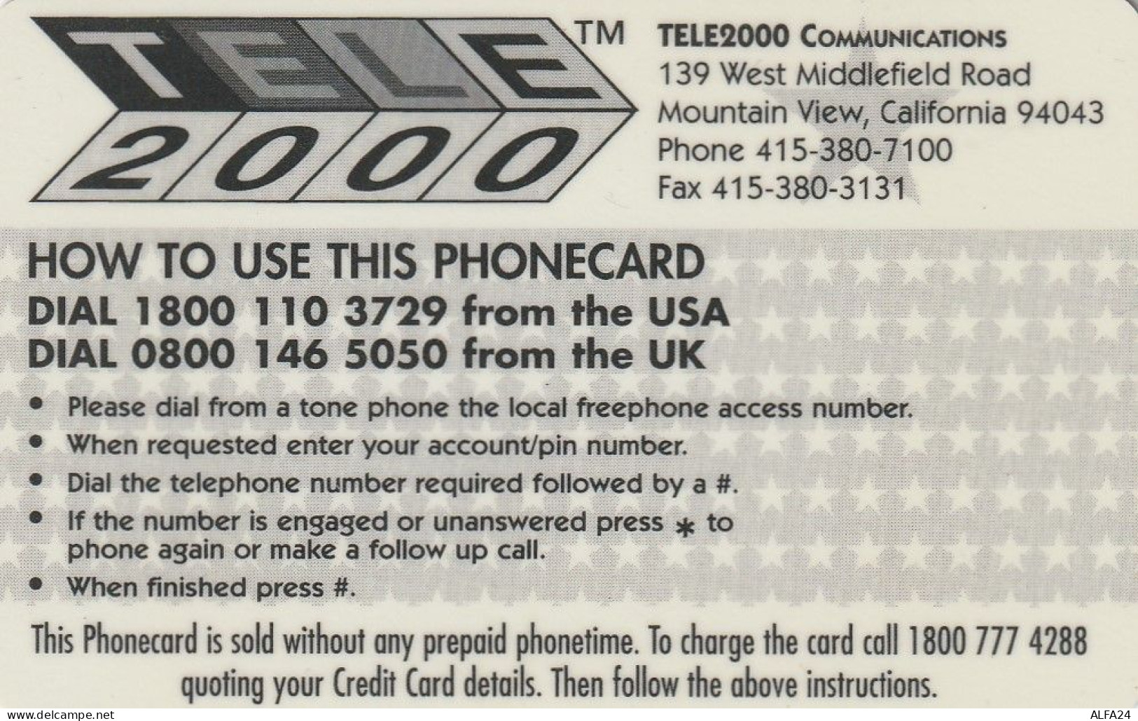 PREPAID PHONE CARD STATI UNITI DISNEY (CV4976 - Disney