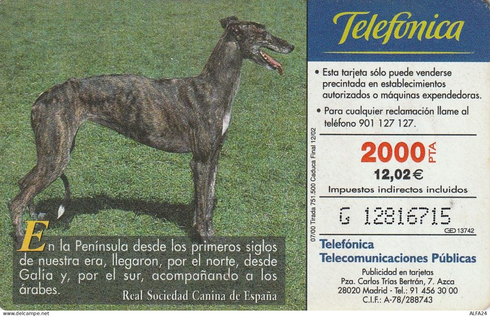 PHONE CARD SPAGNA FAUNA IBERICA  (CV6945 - Basisausgaben