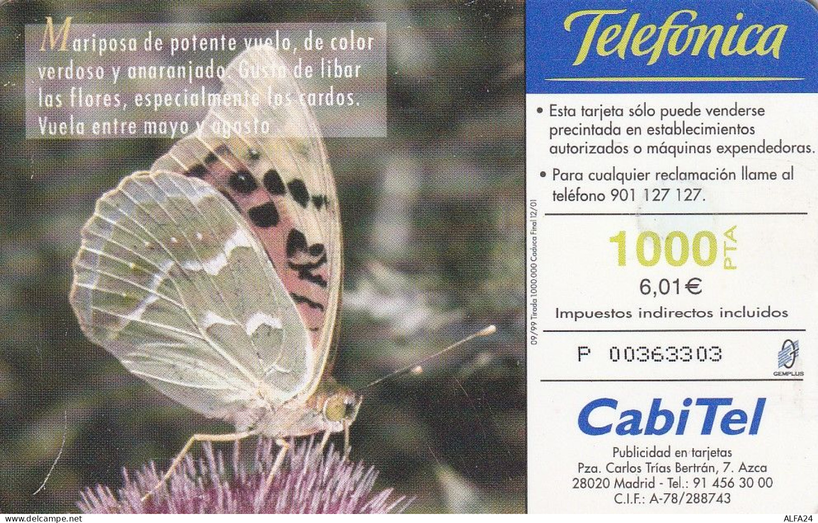 PHONE CARD SPAGNA FAUNA IBERICA  (CV6943 - Emissions Basiques