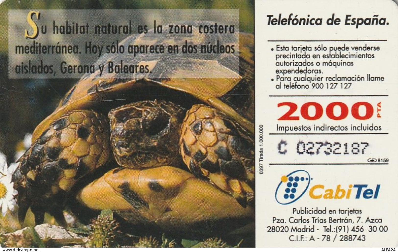 PHONE CARD SPAGNA FAUNA IBERICA  (CV6936 - Emisiones Básicas