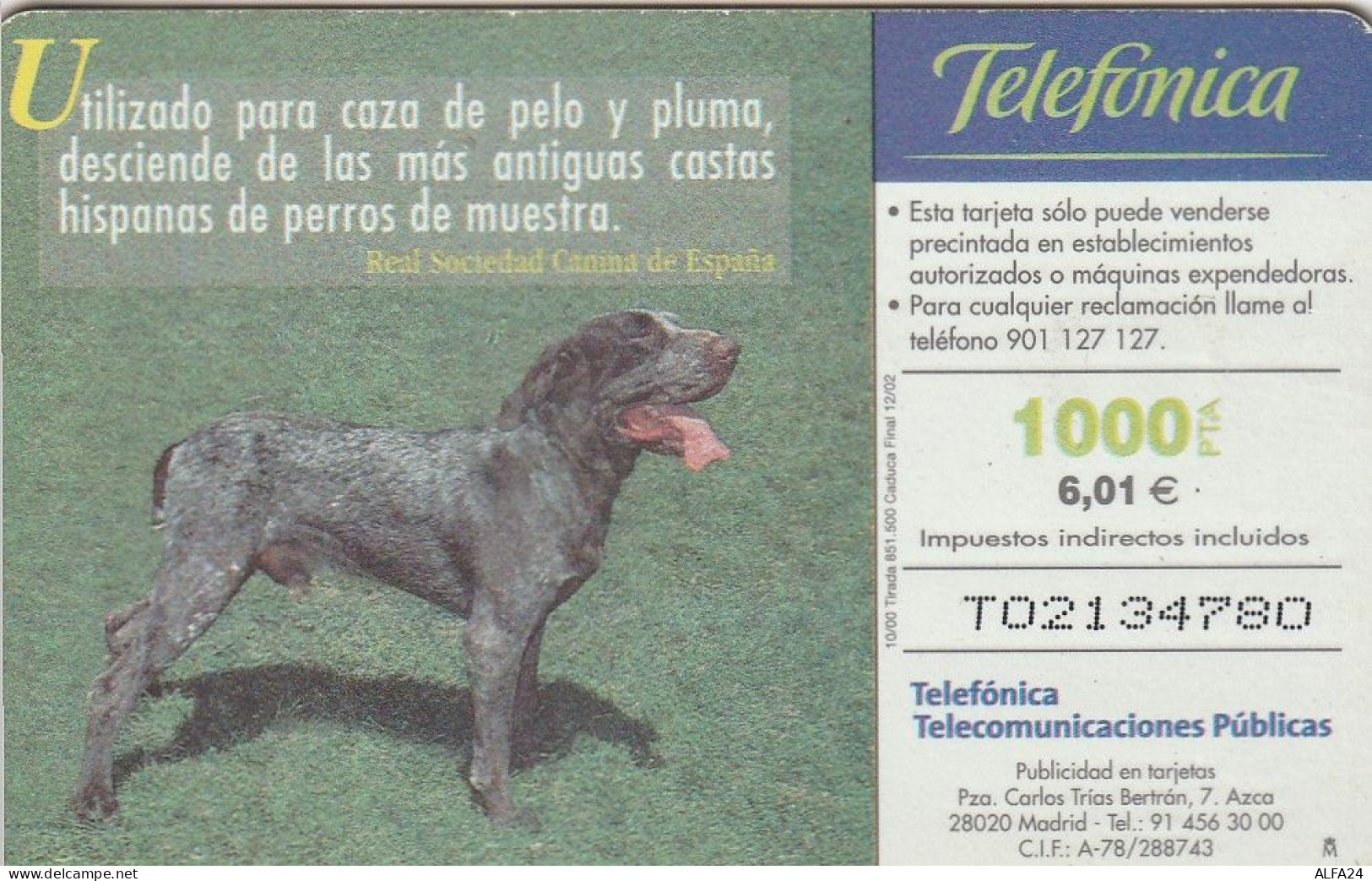 PHONE CARD SPAGNA FAUNA IBERICA  (CV6923 - Emissions Basiques