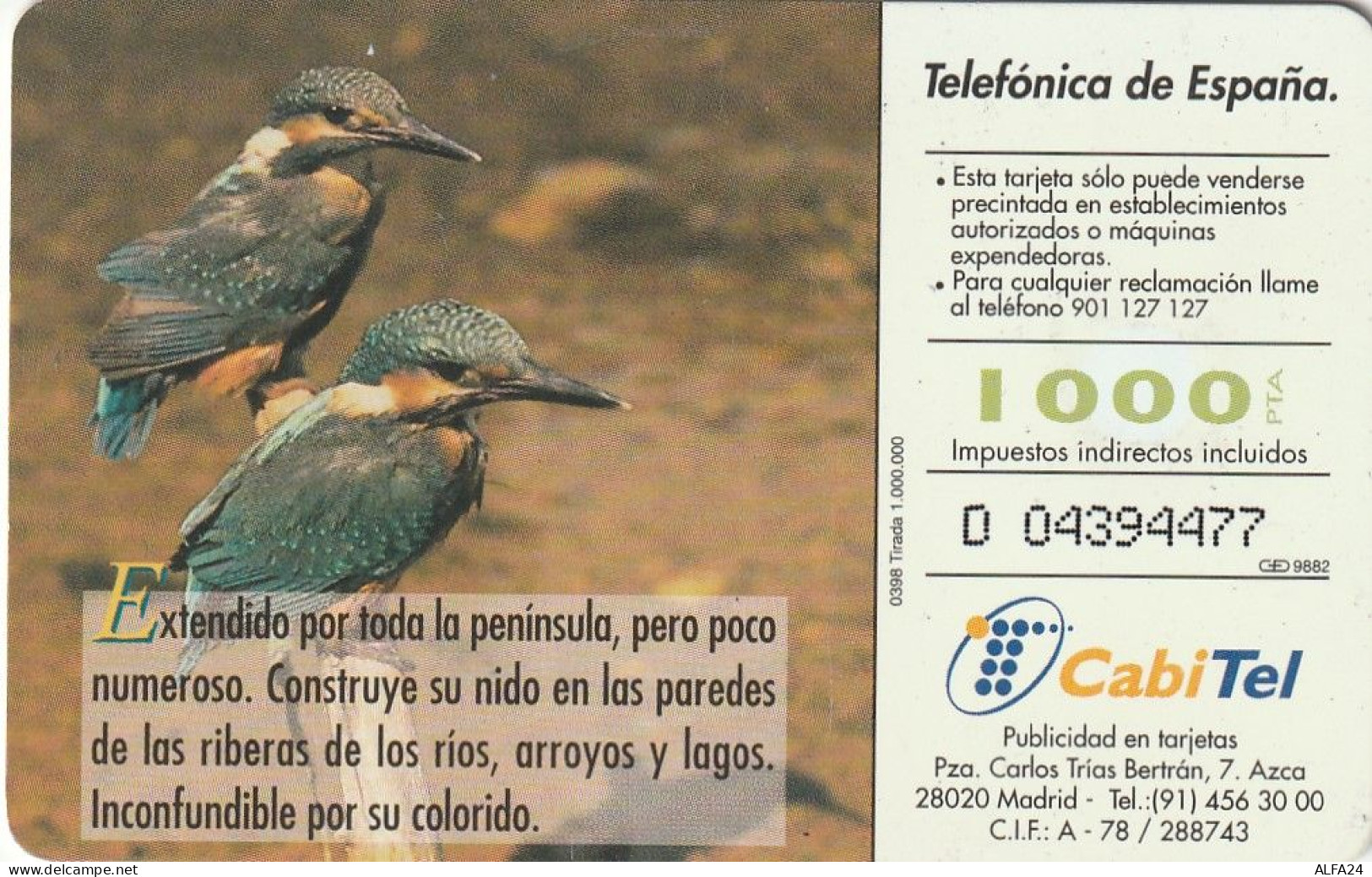 PHONE CARD SPAGNA FAUNA IBERICA  (CV6926 - Emissioni Di Base