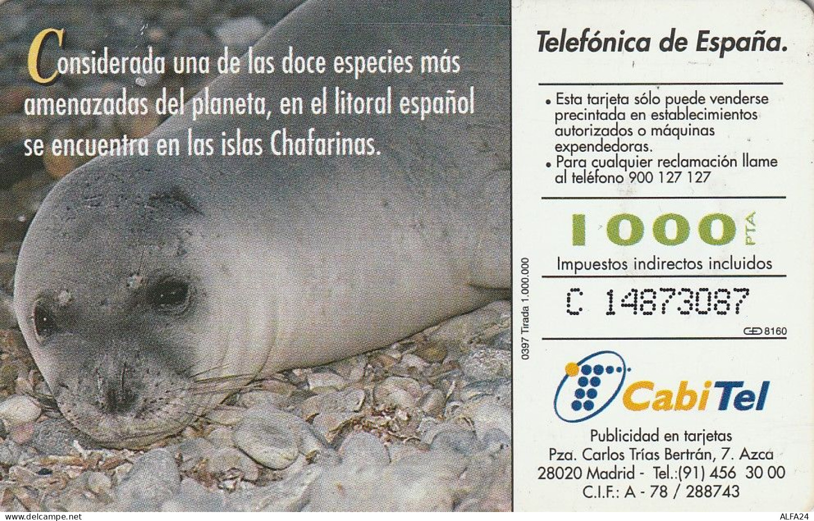 PHONE CARD SPAGNA FAUNA IBERICA  (CV6919 - Emissions Basiques