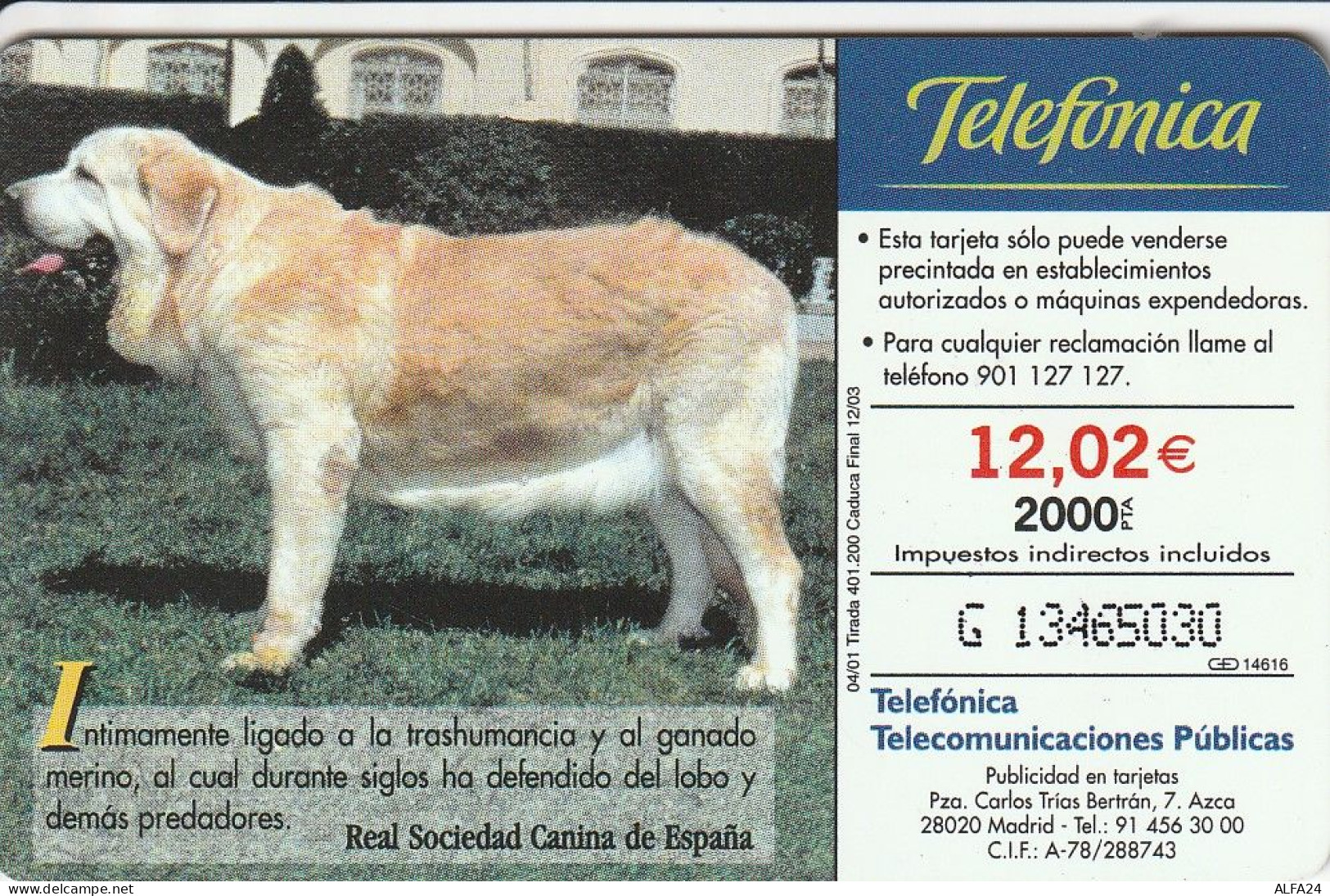 PHONE CARD SPAGNA FAUNA IBERICA  (CV6901 - Emisiones Básicas