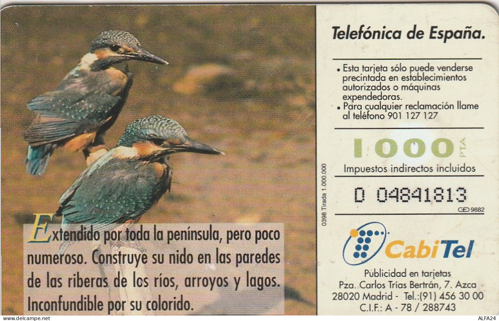 PHONE CARD SPAGNA FAUNA IBERICA  (CV6911 - Emissioni Di Base