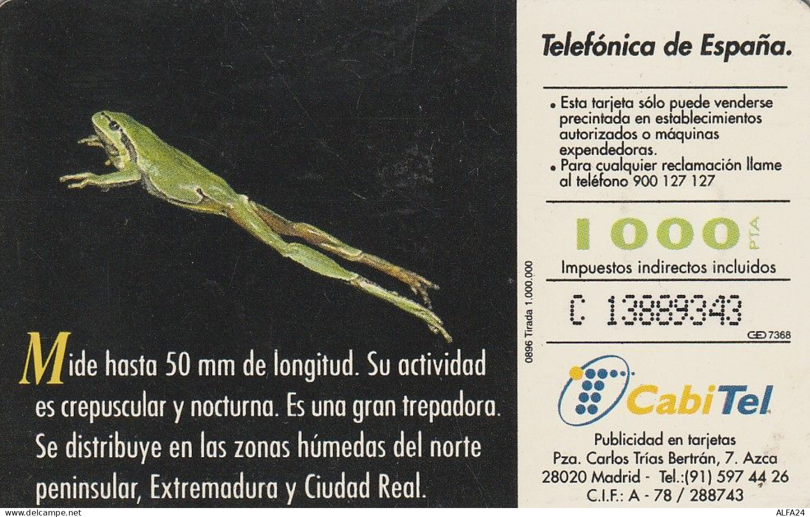 PHONE CARD SPAGNA FAUNA IBERICA  (CV6903 - Basisuitgaven