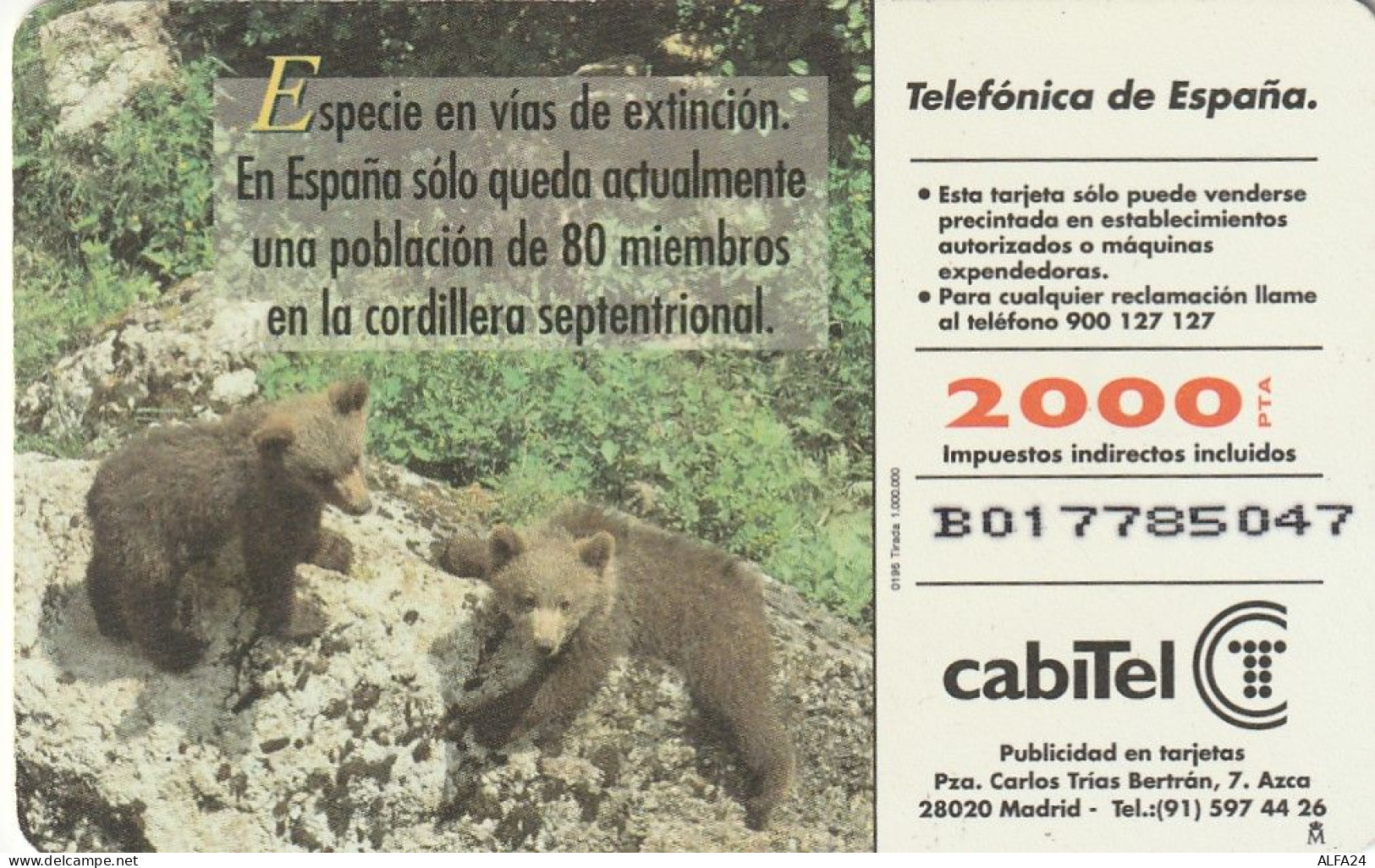 PHONE CARD SPAGNA FAUNA IBERICA  (CV6896 - Emisiones Básicas