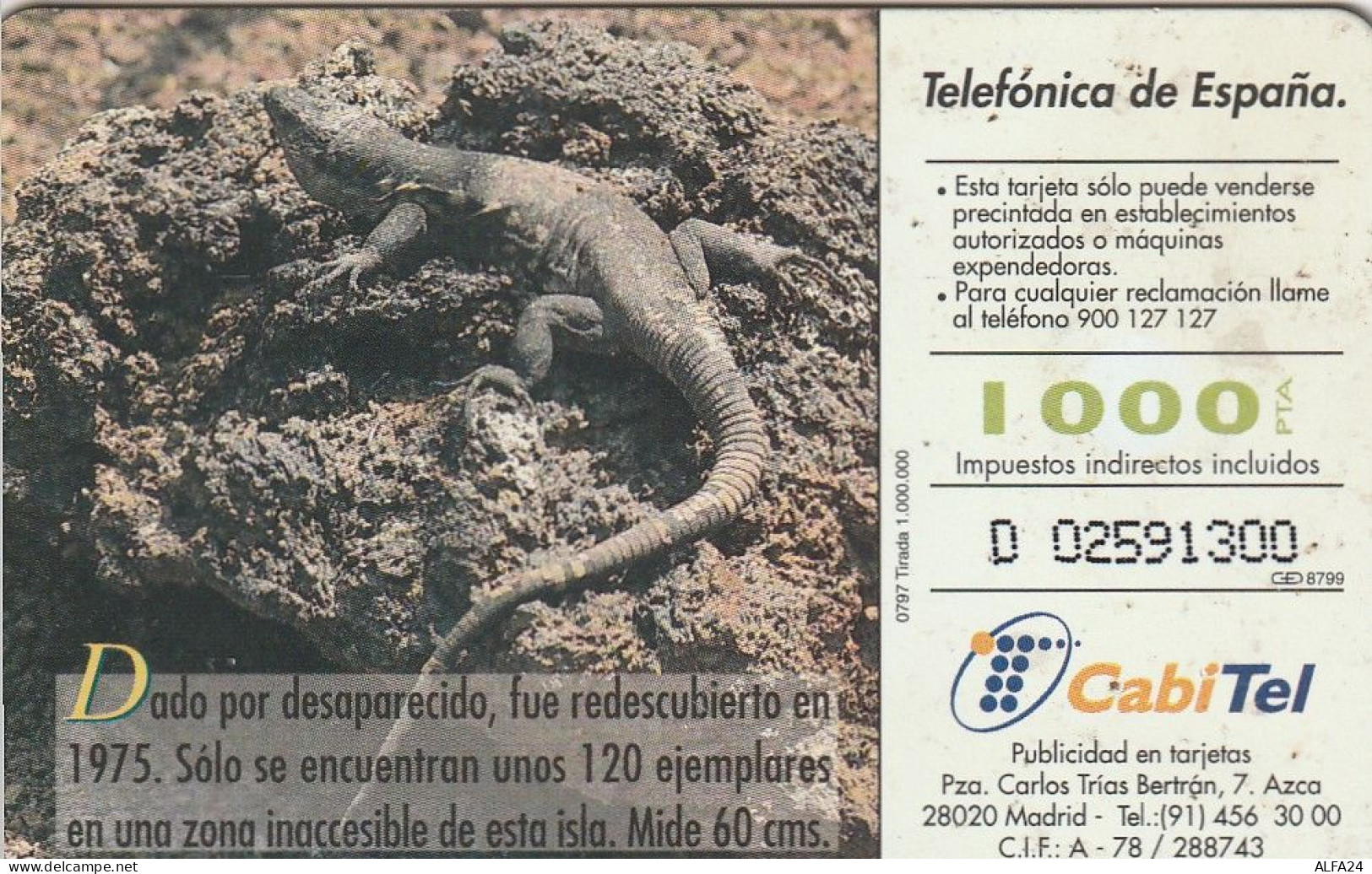 PHONE CARD SPAGNA FAUNA IBERICA  (CV6899 - Emisiones Básicas