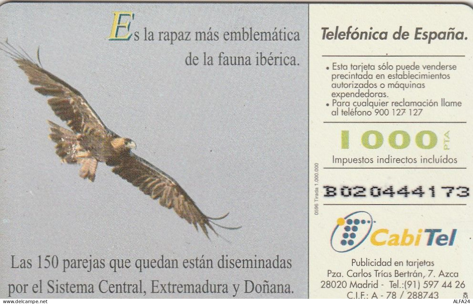 PHONE CARD SPAGNA FAUNA IBERICA  (CV6887 - Basisuitgaven