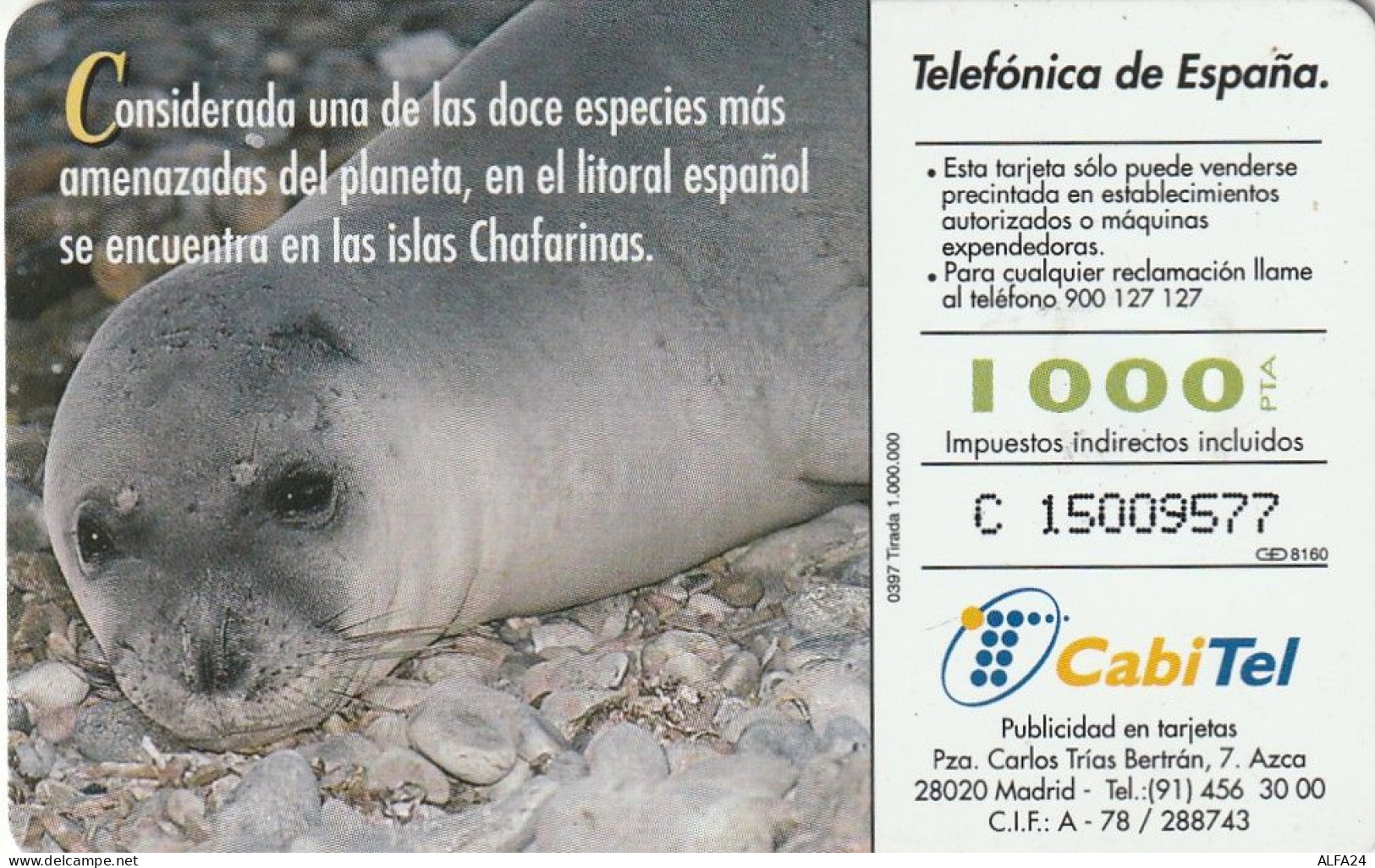 PHONE CARD SPAGNA FAUNA IBERICA  (CV6892 - Emissioni Di Base