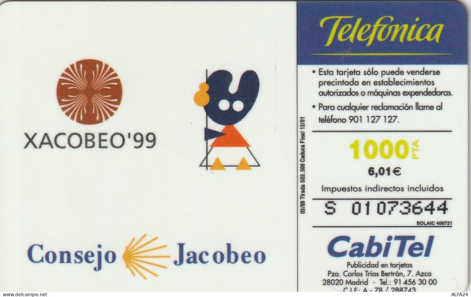 PHONE CARD SPAGNA  (CV6869 - Basisuitgaven