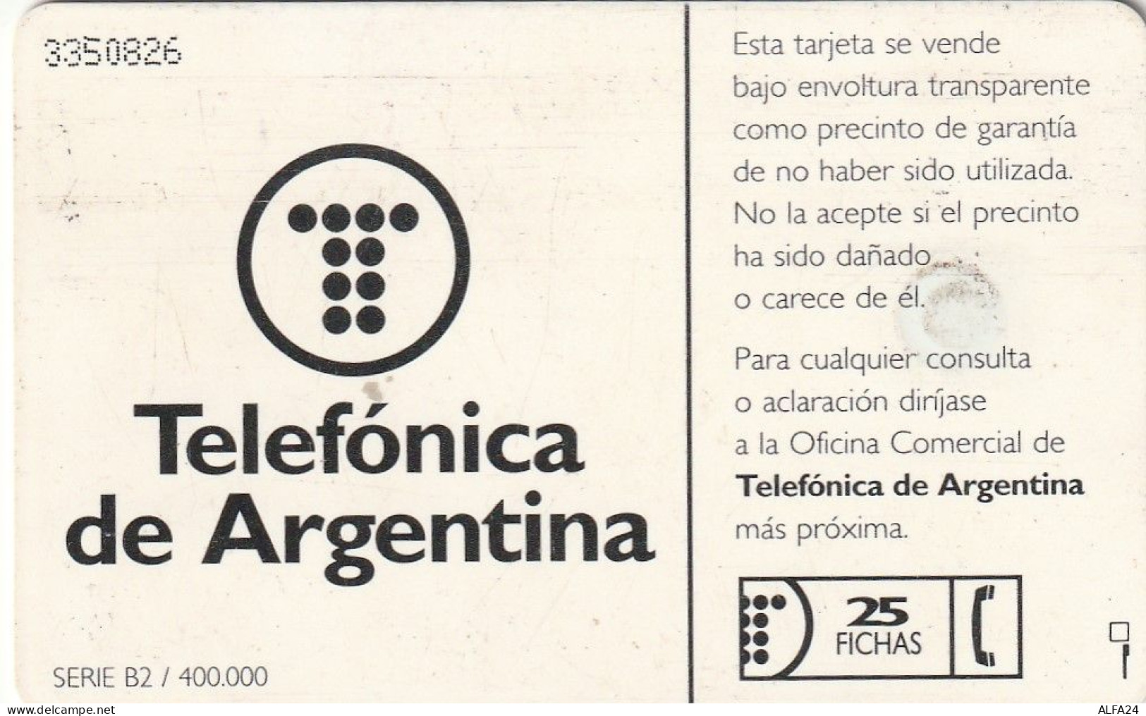 PHONE CARD ARGENTINA  (CV6856 - Argentinië
