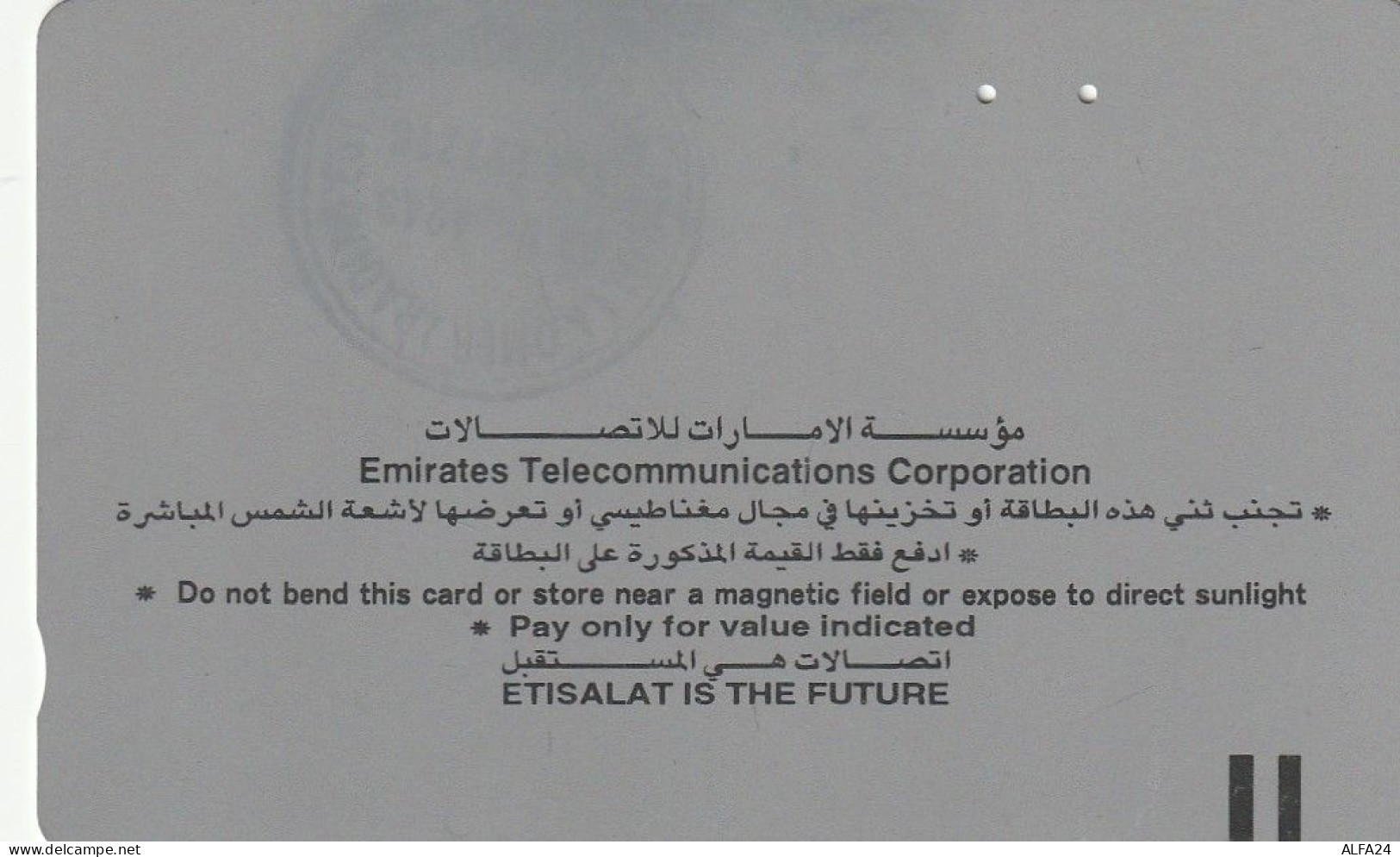 PHONE CARD EMIRATI ARABI  (CV6826 - Emirats Arabes Unis