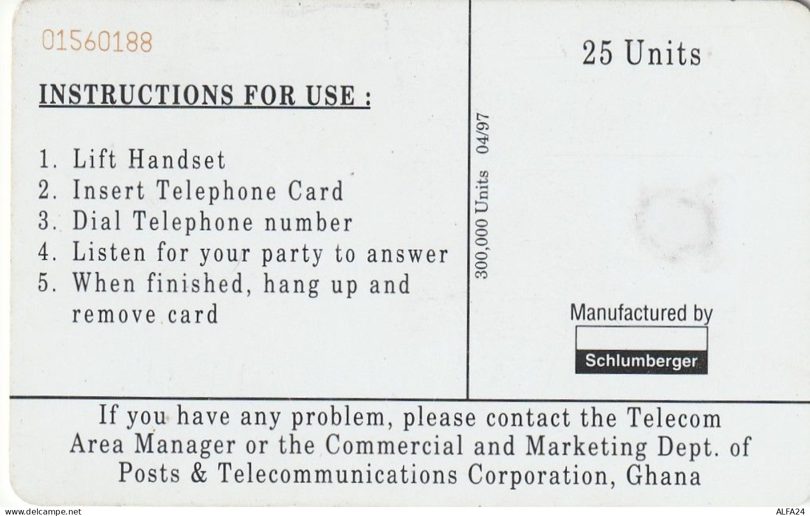 PHONE CARD GHANA  (CV6830 - Ghana