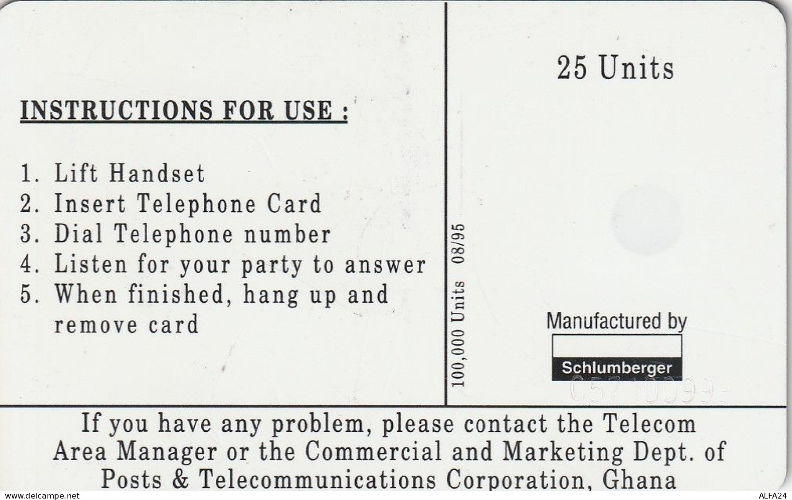 PHONE CARD GHANA  (CV6829 - Ghana