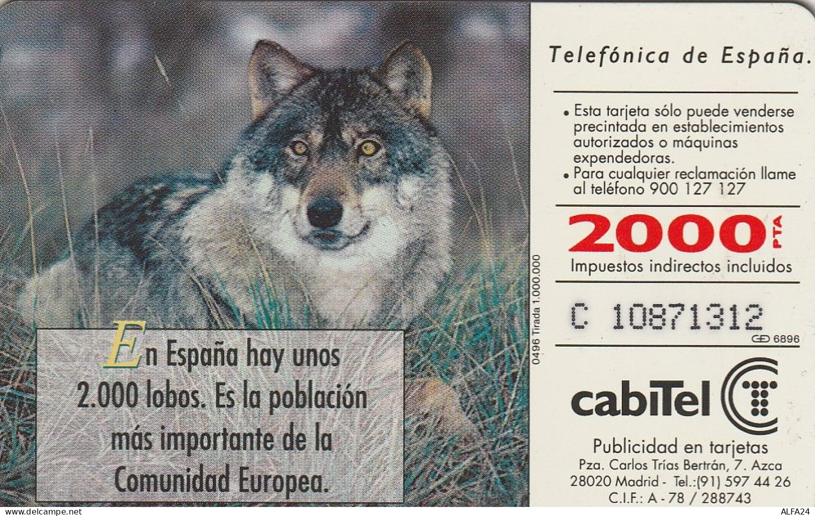 PHONE CARD SPAGNA FAUNA IBERICA  (CV6939 - Emisiones Básicas