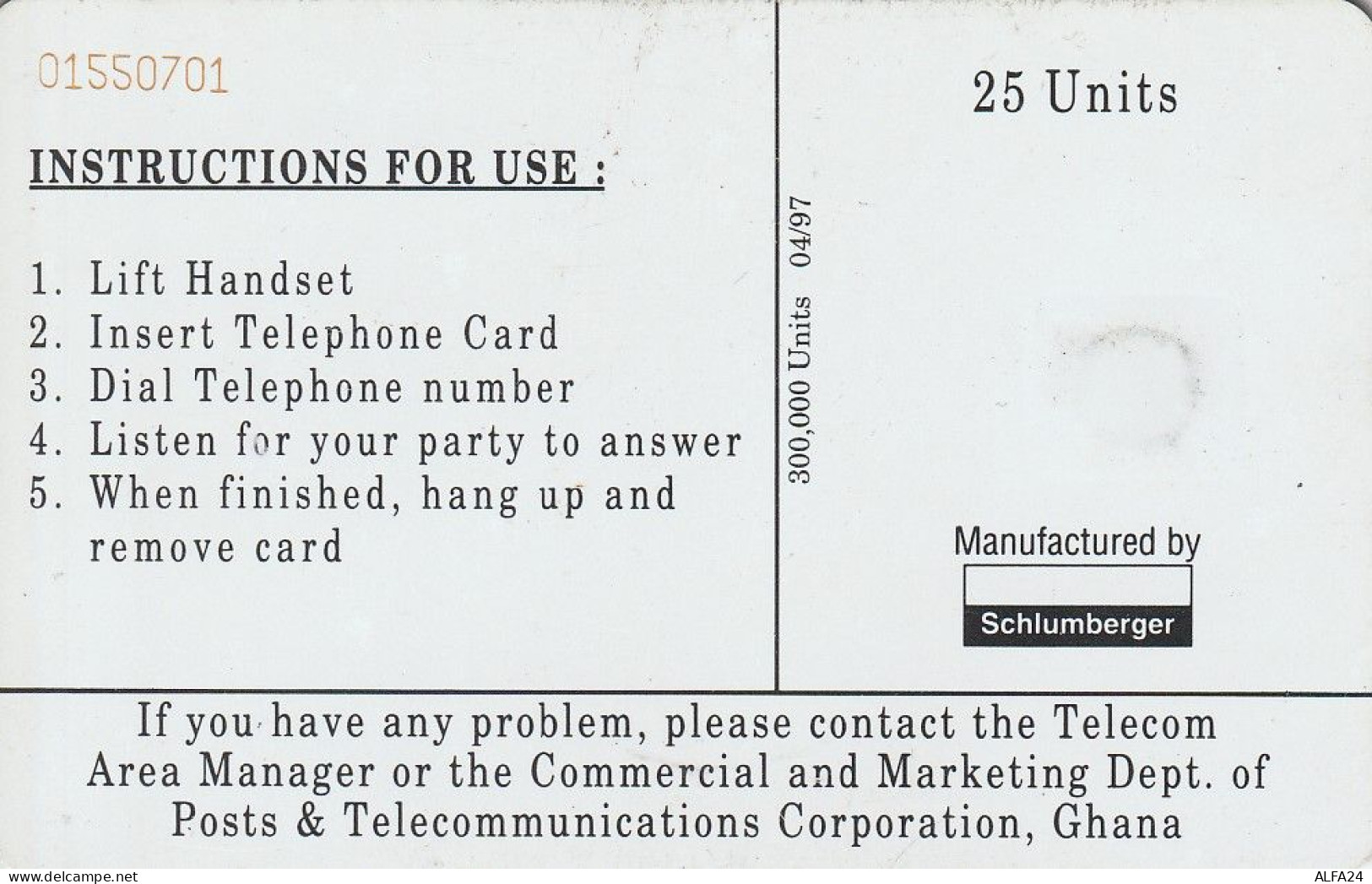 PHONE CARD GHANA  (CV6819 - Ghana