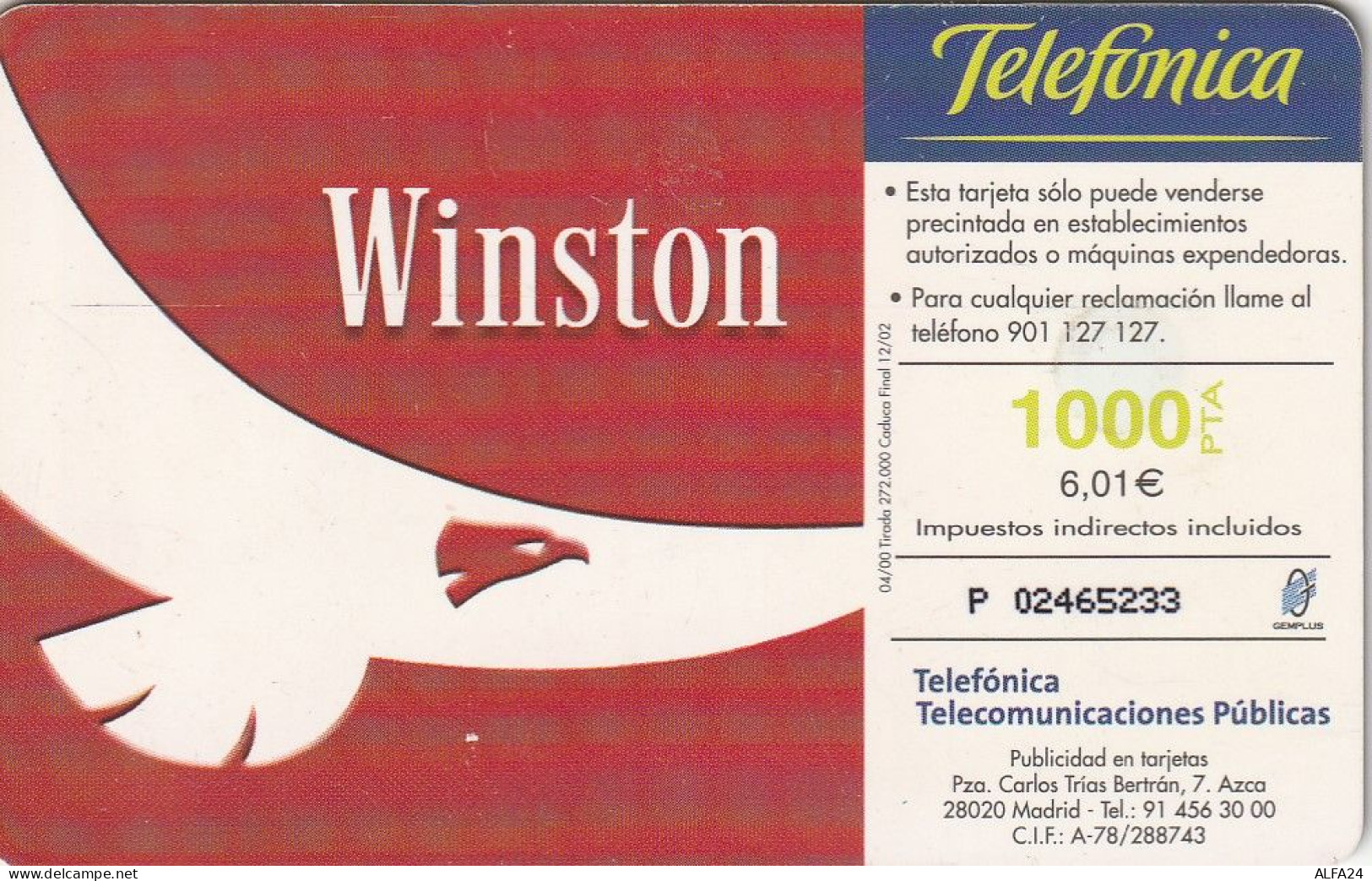 PHONE CARD SPAGNA  (CV6807 - Basisuitgaven