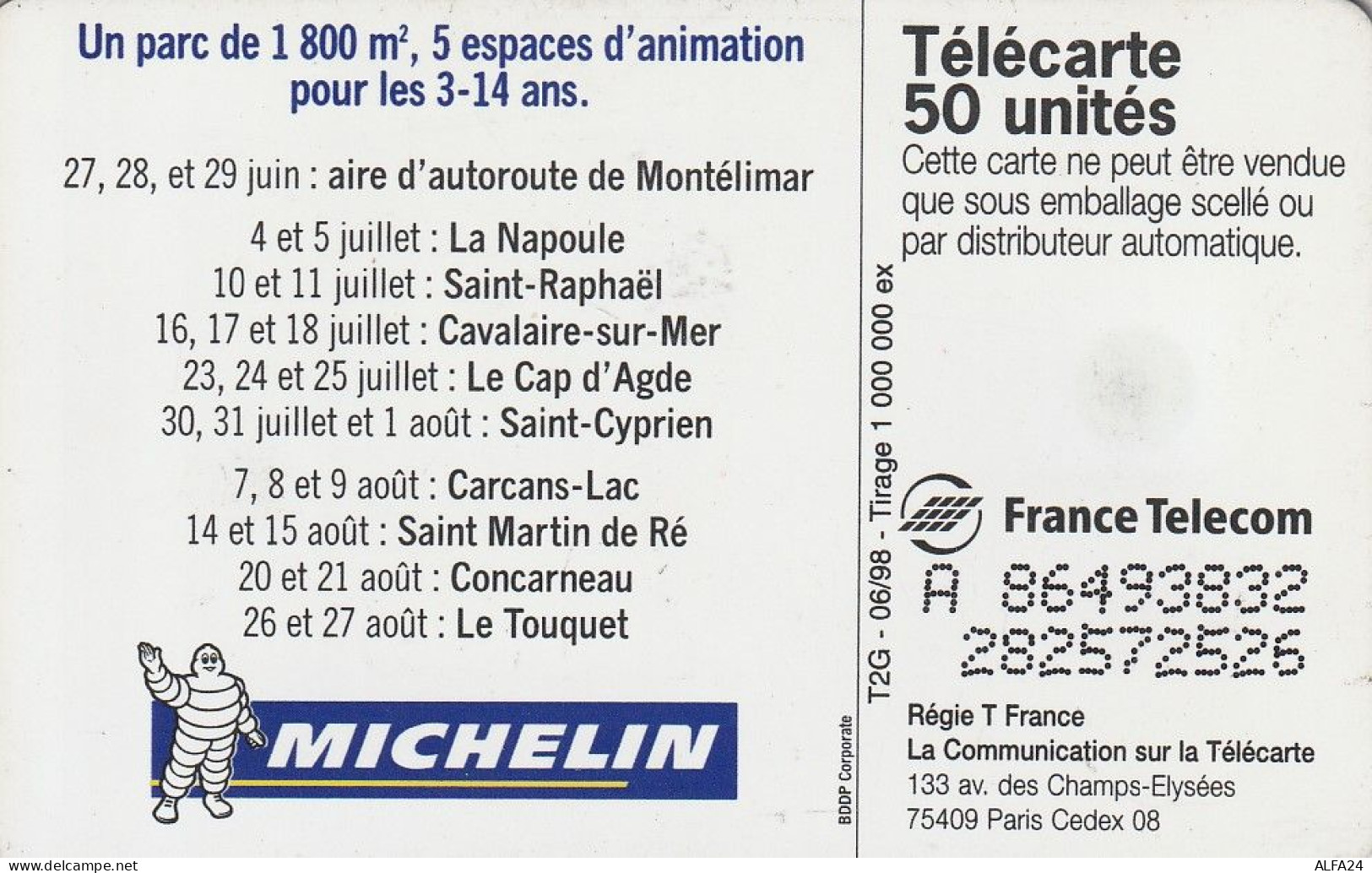 PHONE CARD FRANCIA 1998 (CV6767 - 1998