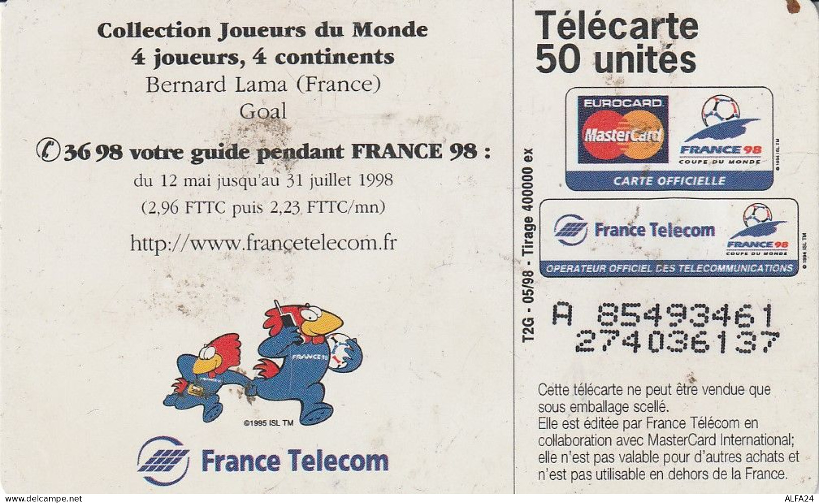 PHONE CARD FRANCIA 1998 (CV6750 - 1998