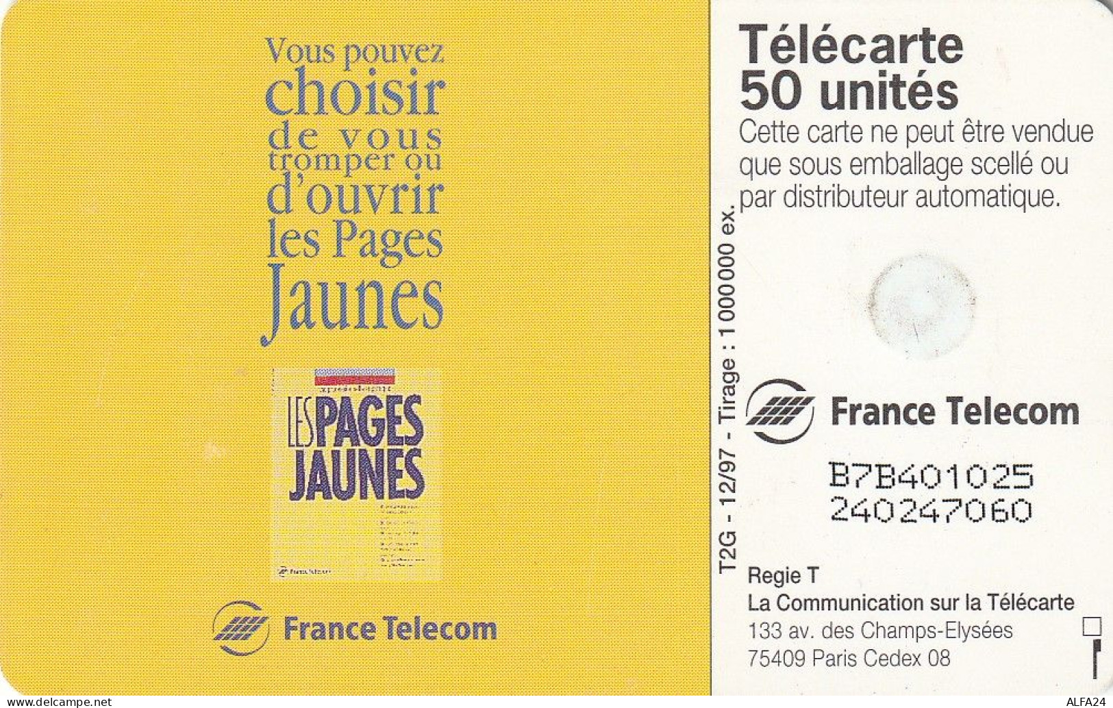 PHONE CARD FRANCIA 1997 (CV6744 - 1997