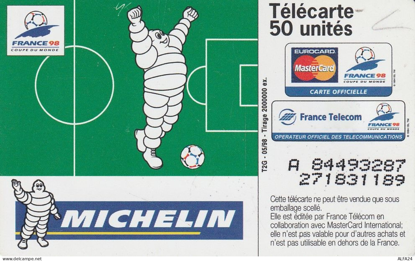 PHONE CARD FRANCIA 1998 (CV6741 - 1998