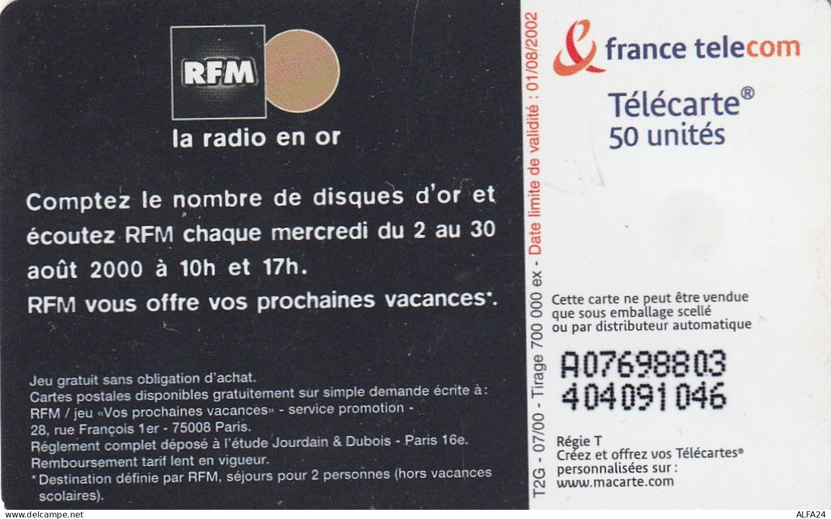 PHONE CARD FRANCIA 2000 (CV6730 - 2000