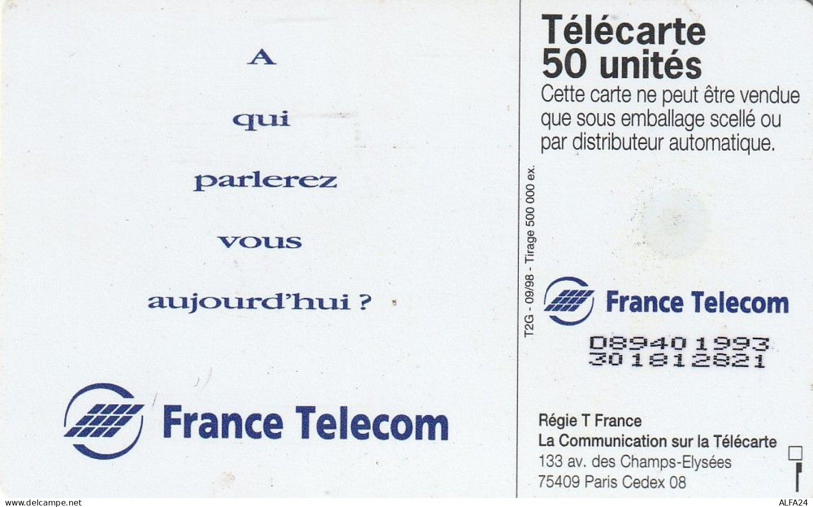 PHONE CARD FRANCIA 1998 (CV6718 - 1998