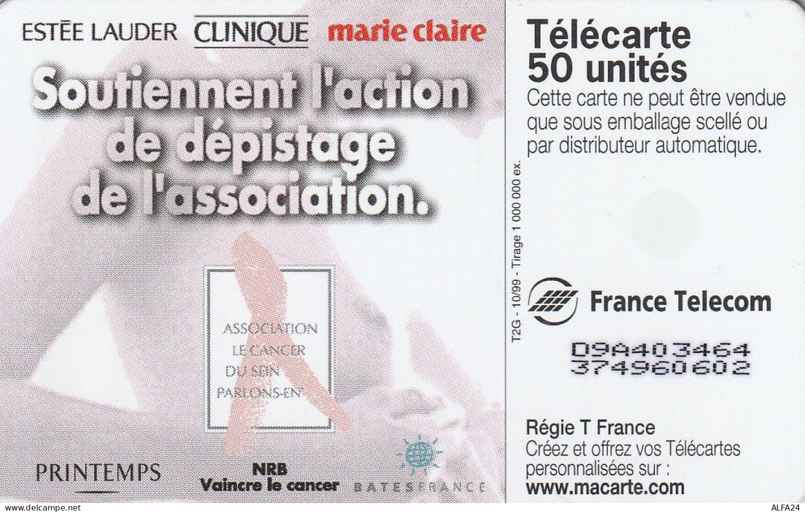 PHONE CARD FRANCIA 1999 (CV6725 - 1999