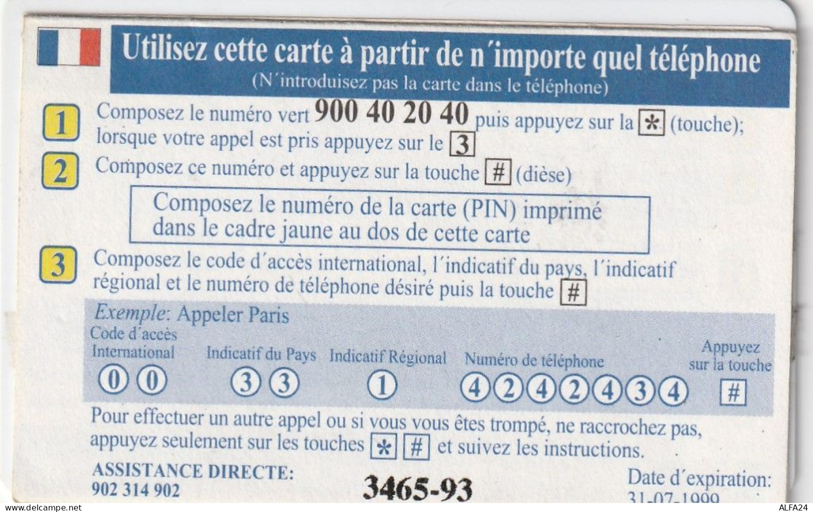 PREPAID PHONE CARD SPAGNA  (CV3688 - Autres & Non Classés