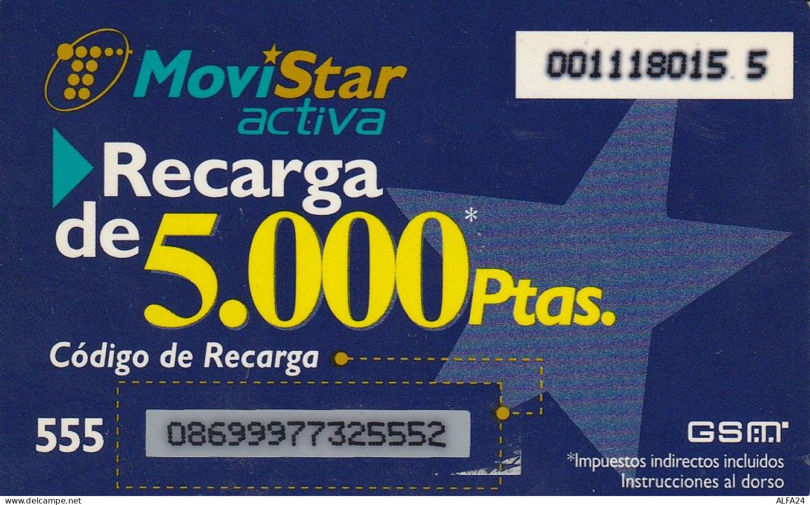 PREPAID PHONE CARD SPAGNA  (CV3682 - Otros & Sin Clasificación