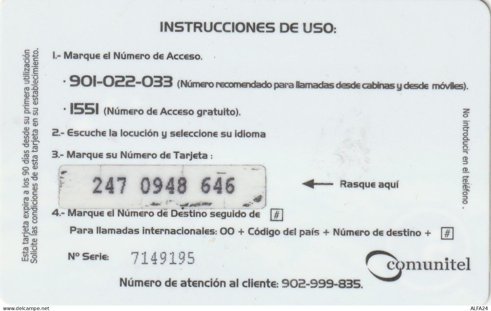 PREPAID PHONE CARD SPAGNA  (CV3656 - Otros & Sin Clasificación