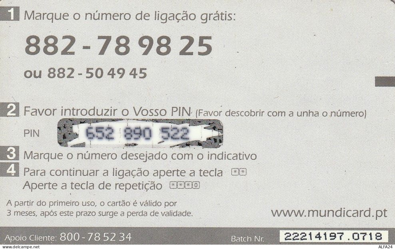 PREPAID PHONE CARD SPAGNA  (CV3663 - Autres & Non Classés