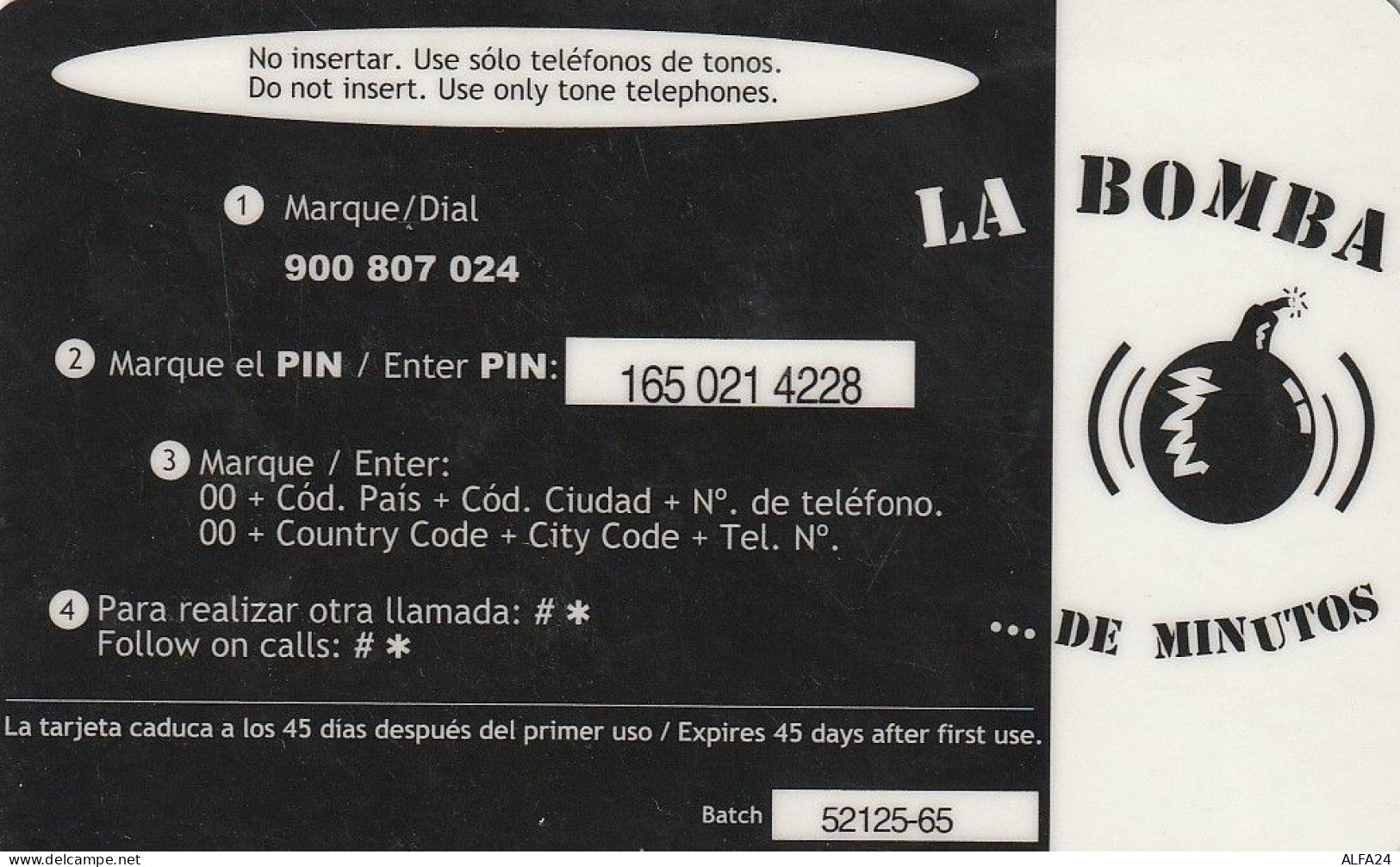 PREPAID PHONE CARD SPAGNA  (CV3652 - Other & Unclassified