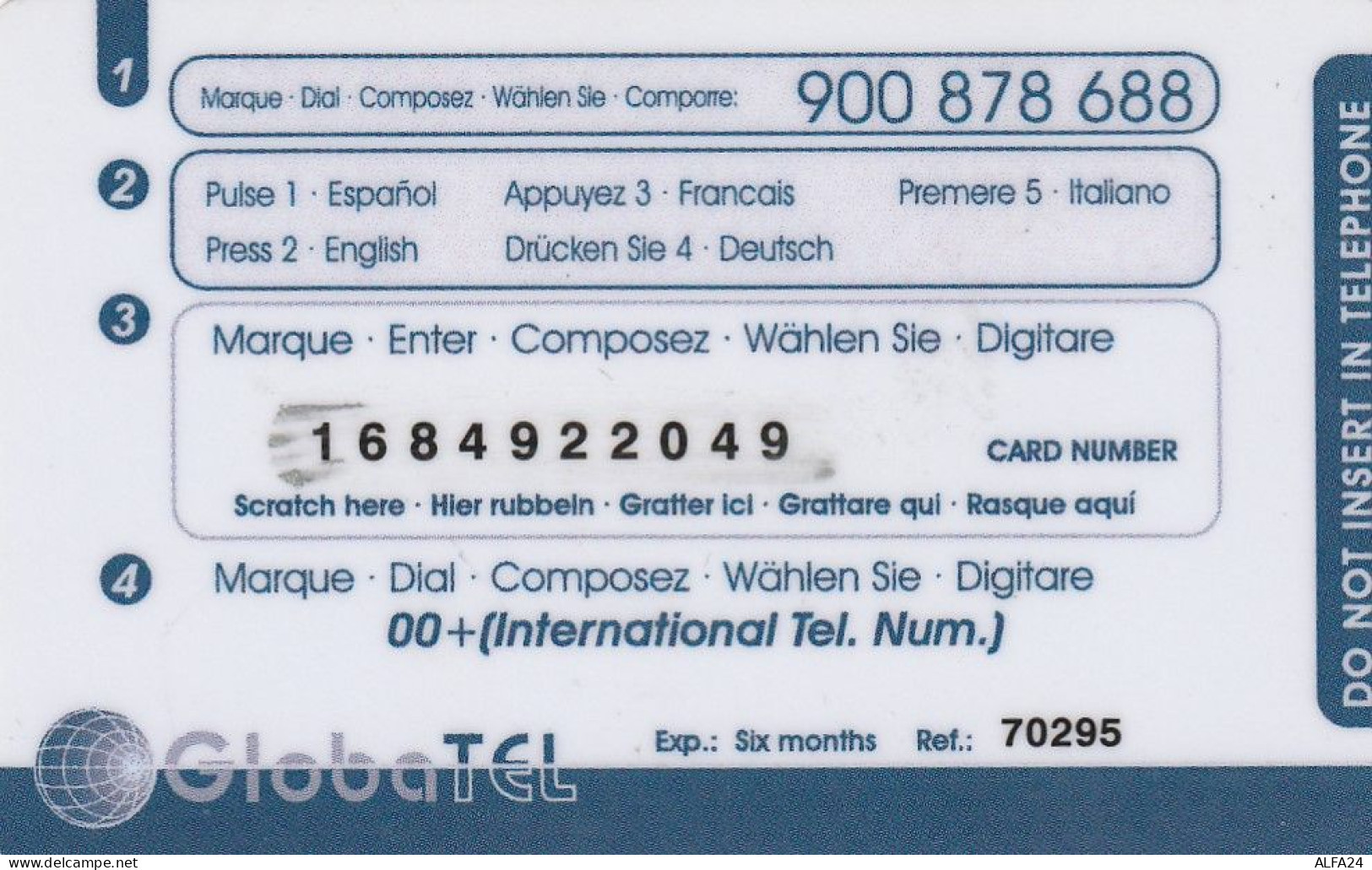 PREPAID PHONE CARD SPAGNA  (CV3640 - Otros & Sin Clasificación