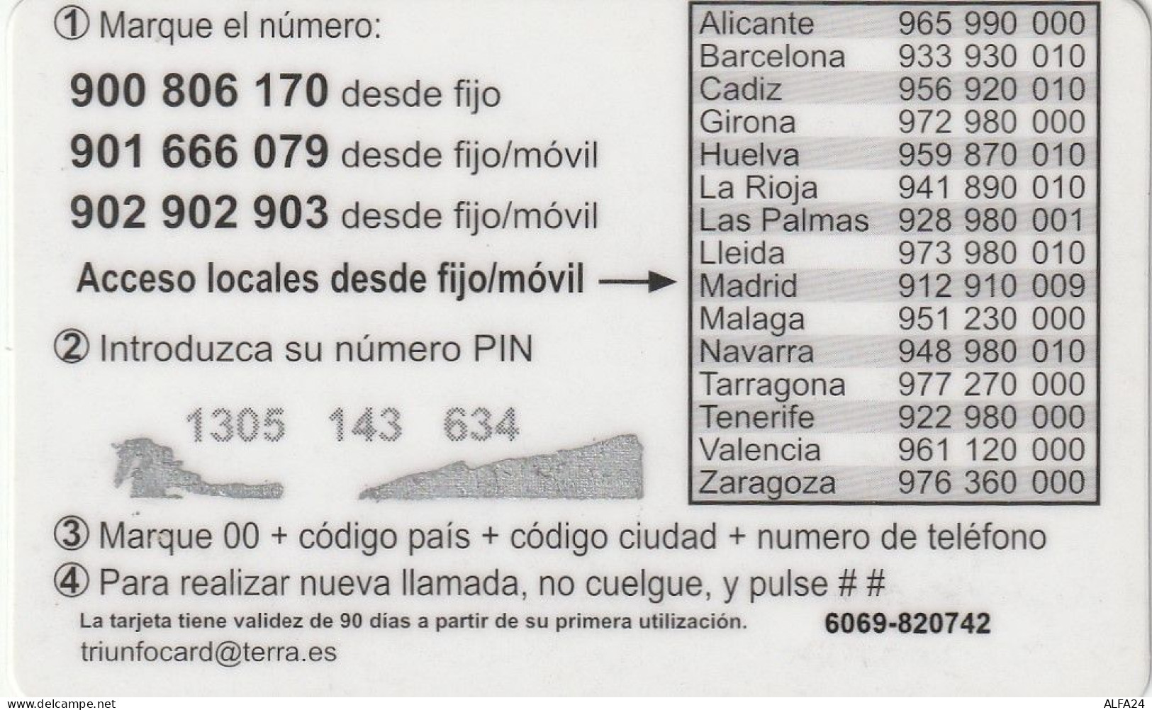 PREPAID PHONE CARD SPAGNA  (CV3614 - Andere & Zonder Classificatie