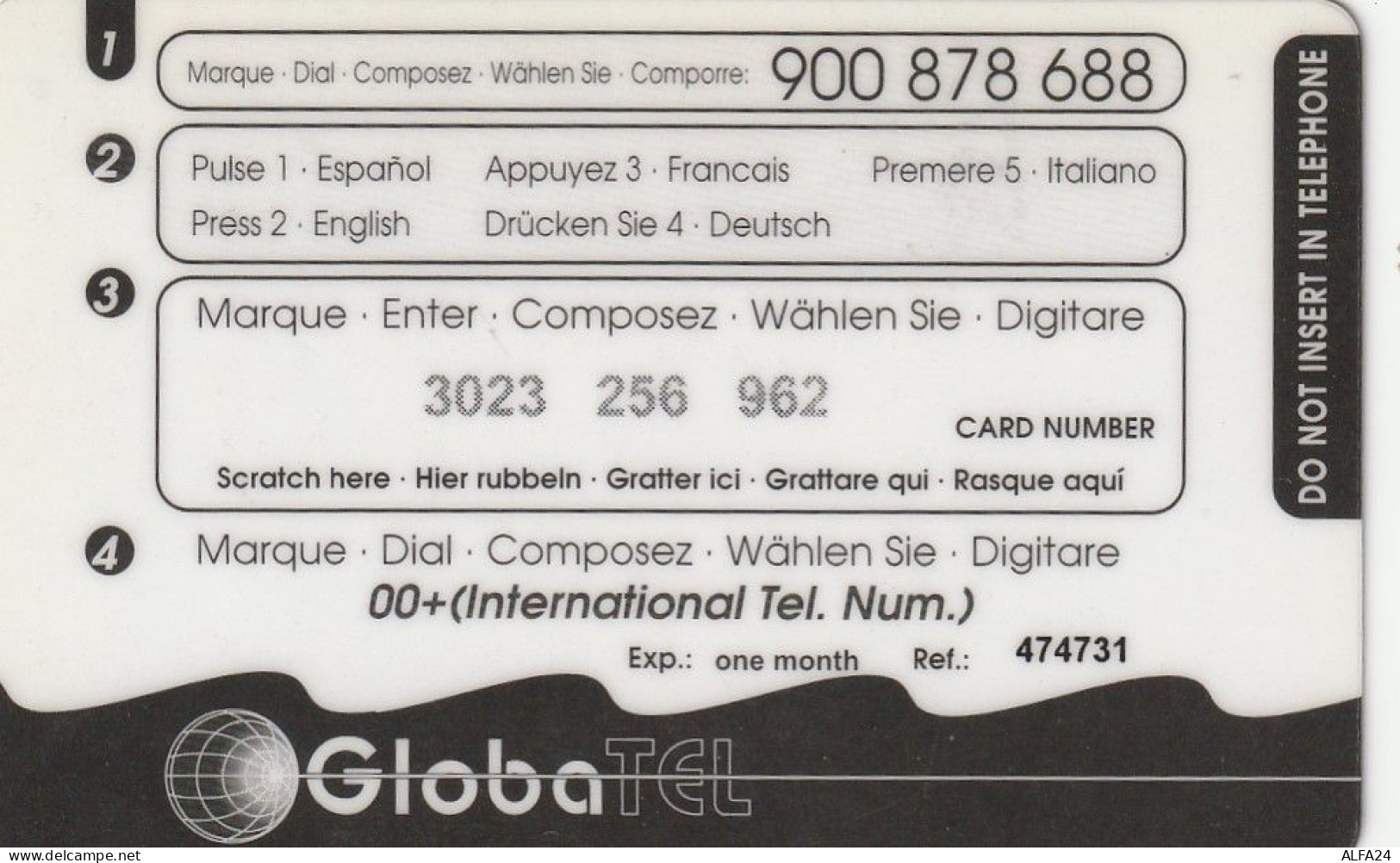 PREPAID PHONE CARD SPAGNA  (CV3600 - Andere & Zonder Classificatie