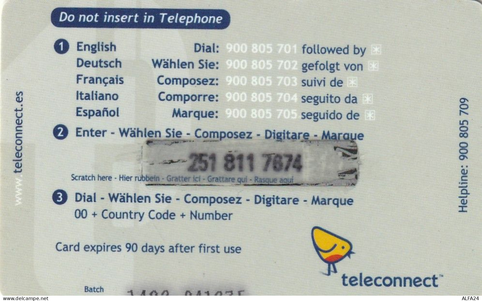 PREPAID PHONE CARD SPAGNA  (CV3592 - Andere & Zonder Classificatie