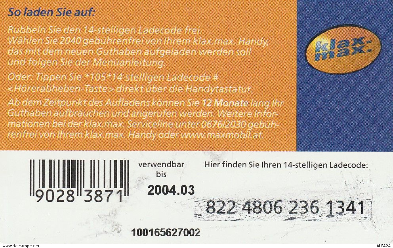 PREPAID PHONE CARD AUSTRIA  (CV3345 - Oostenrijk