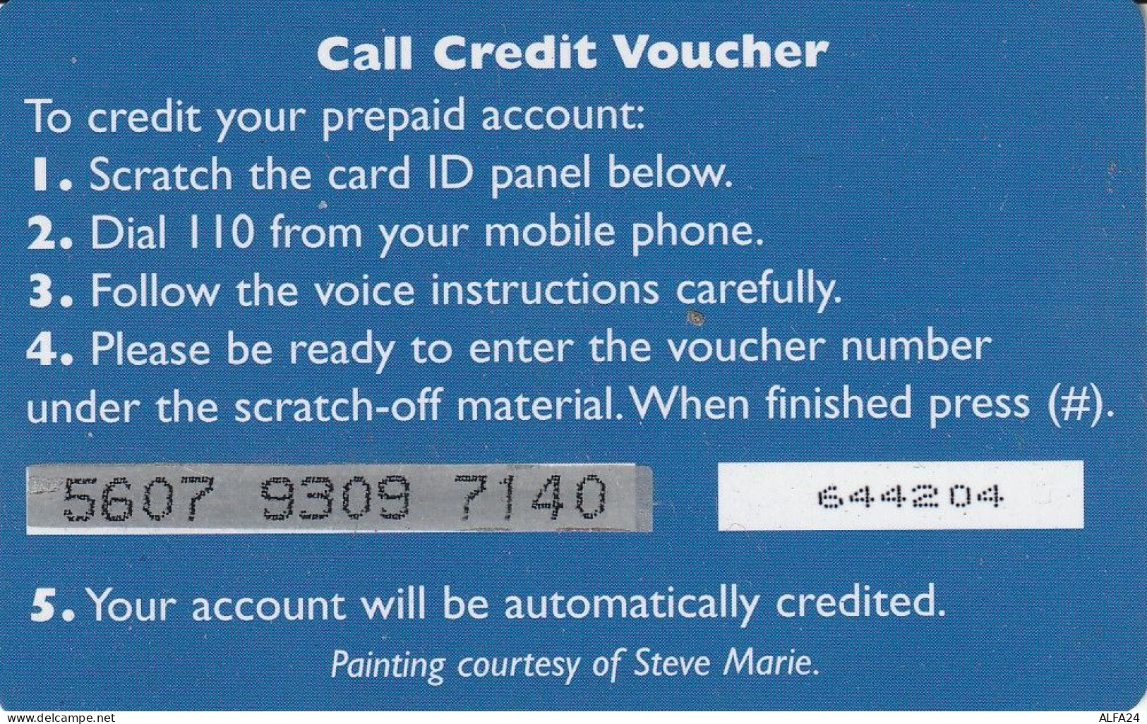 PREPAID PHONE CARD SEYCHELLES  (CV3314 - Sychelles