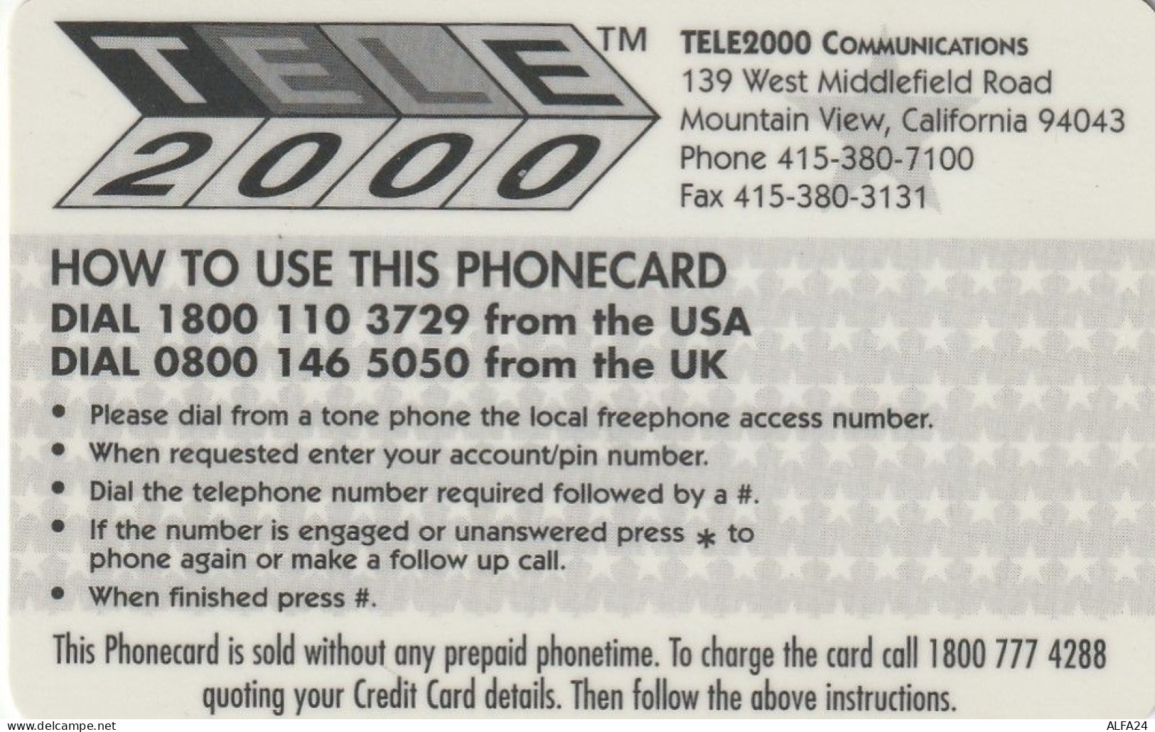 PREPAID PHONE CARD STATI UNITI SPICE GIRLS (CV5182 - Music