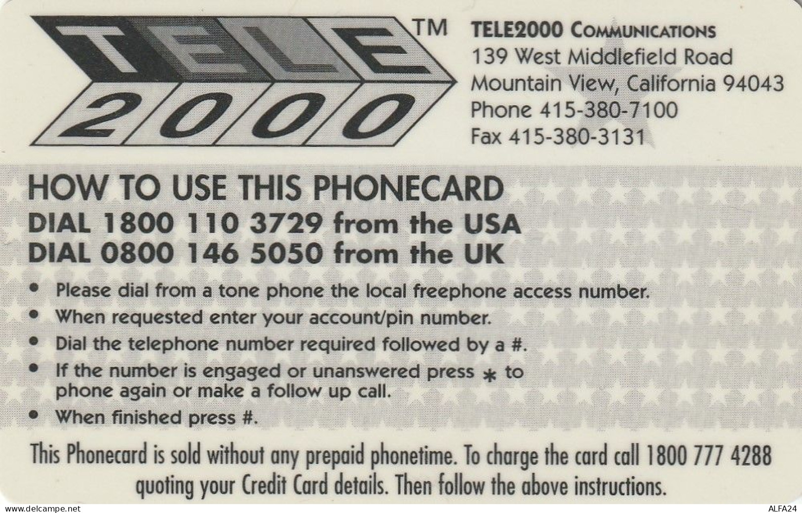 PREPAID PHONE CARD STATI UNITI FREDDIE MERCURY (CV5174 - Muziek