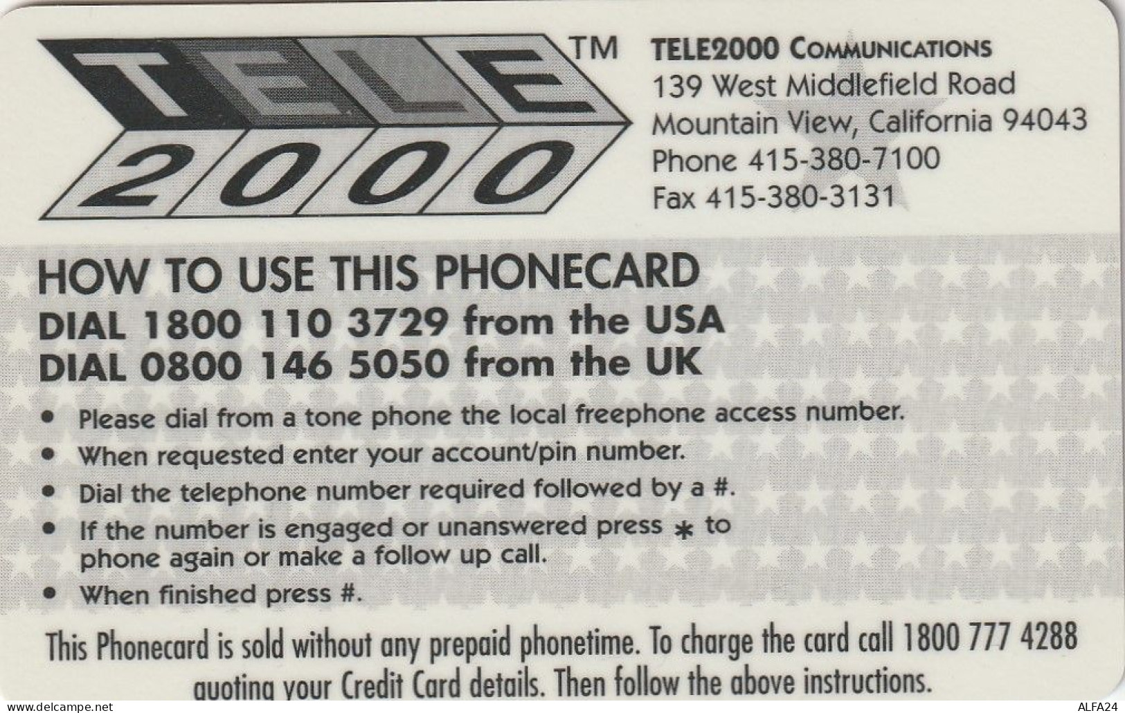 PREPAID PHONE CARD STATI UNITI FERRARI (CV5152 - Autos
