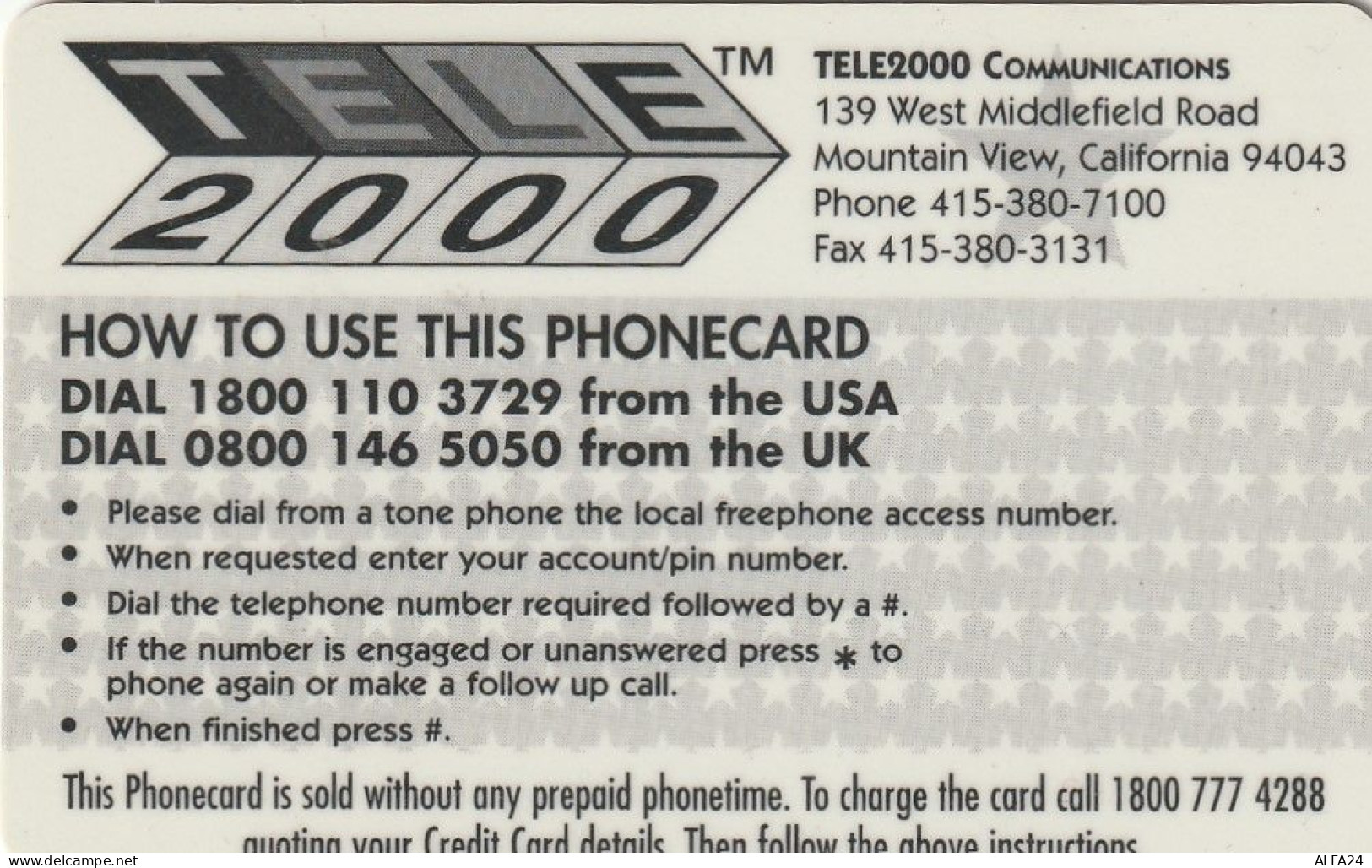 PREPAID PHONE CARD STATI UNITI FERRARI (CV5148 - Voitures