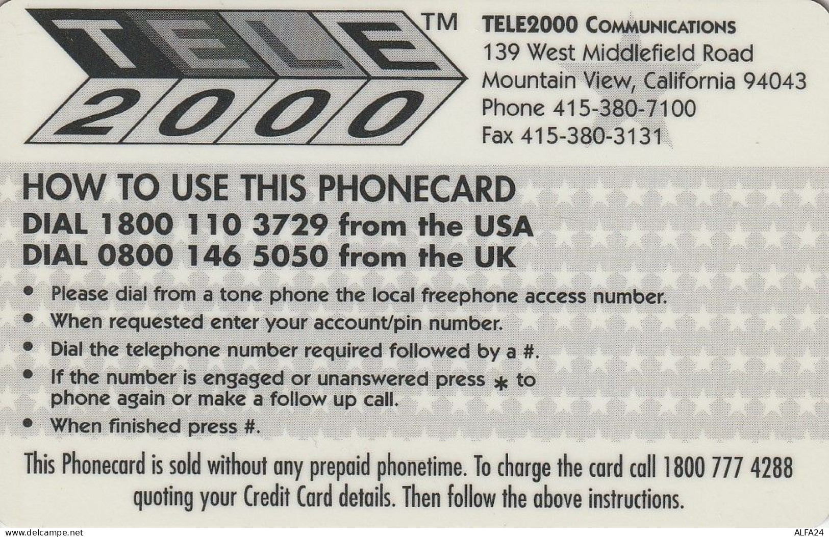 PREPAID PHONE CARD STATI UNITI LADY DIANA (CV5127 - Personnages