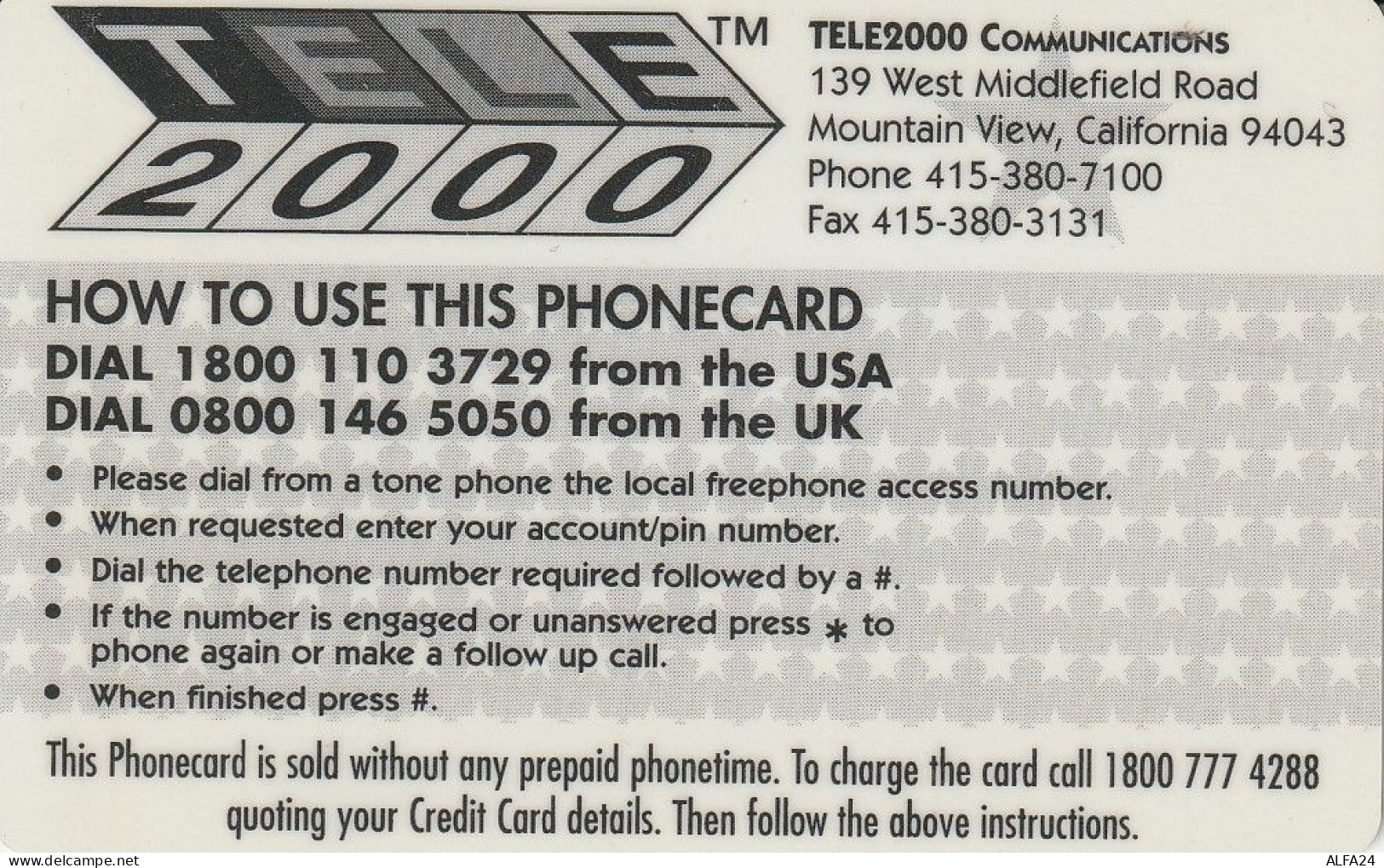 PREPAID PHONE CARD STATI UNITI LADY DIANA (CV5073 - Personajes